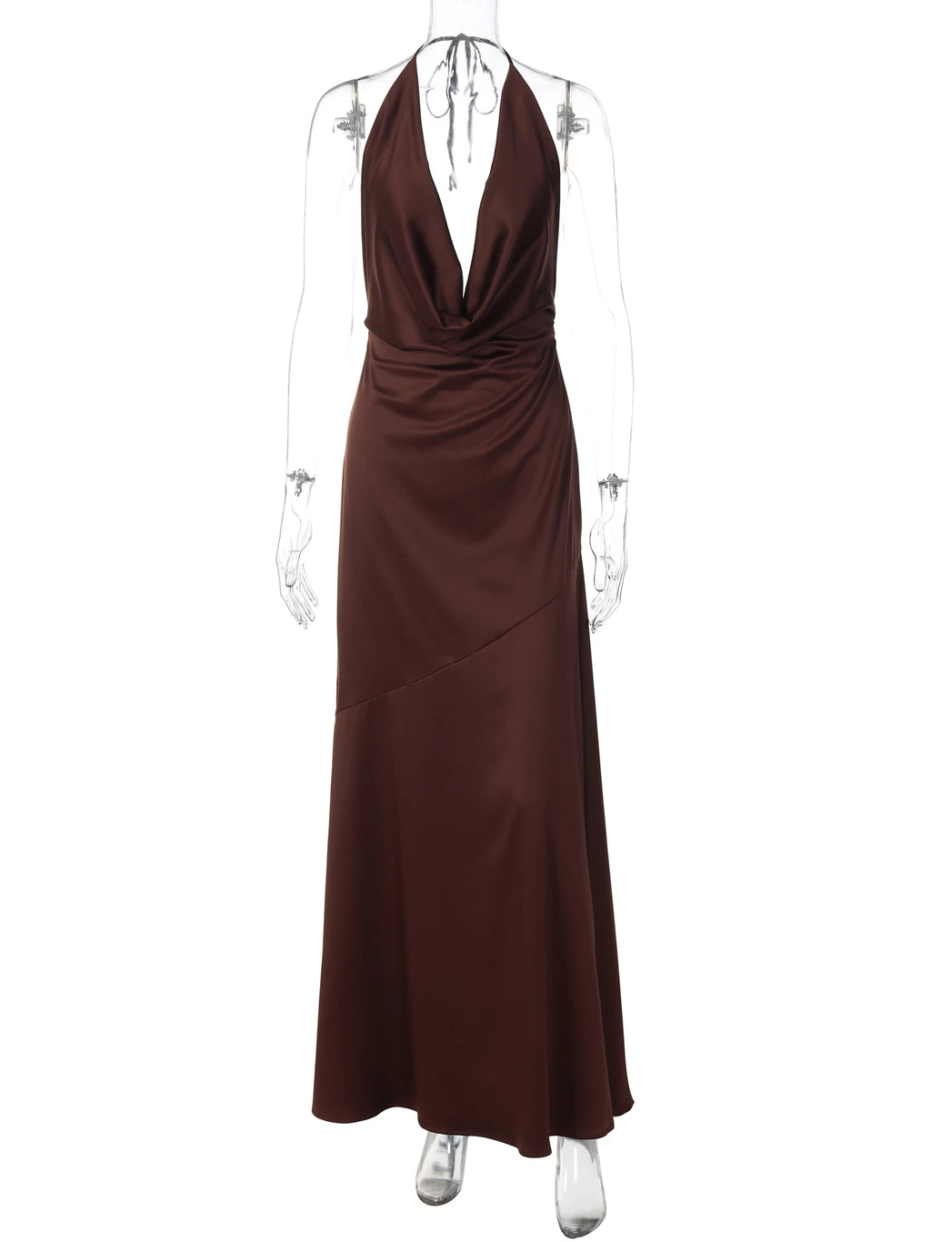 Lace-Up Backless Sleeveless Maxi Dress