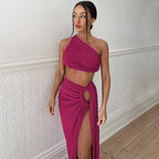 Aria Sleeveless Cropped Two-Piece Set