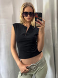 V-Neck Sleeveless Slim-Fit Tank Top