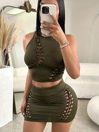 Bella Sleeveless Cropped Two-Piece Set