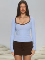 Long-Sleeve Bodycon T-Shirt