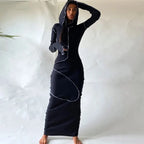 Jolie Long-Sleeve Bodycon Maxi Dress