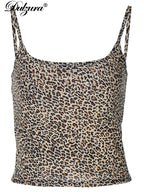 Leopard Cropped Camisole Top