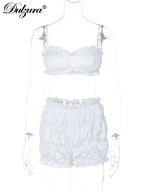 Pleated Sleeveless Two-Piece Set