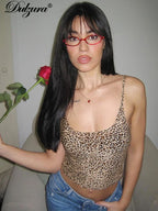 Leopard Cropped Camisole Top