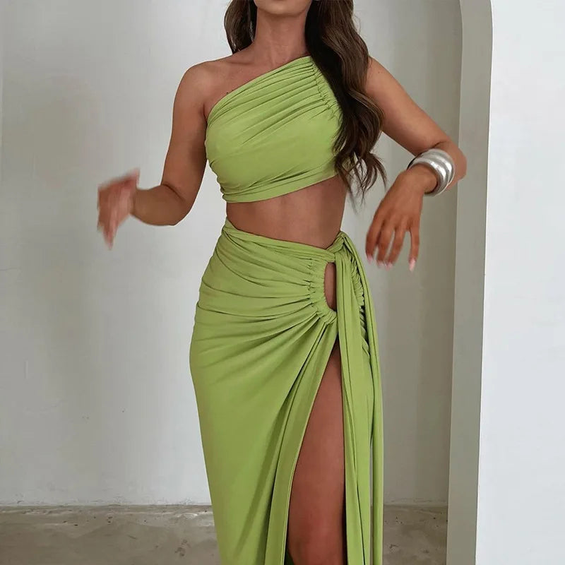 Aria Sleeveless Cropped Two-Piece Set
