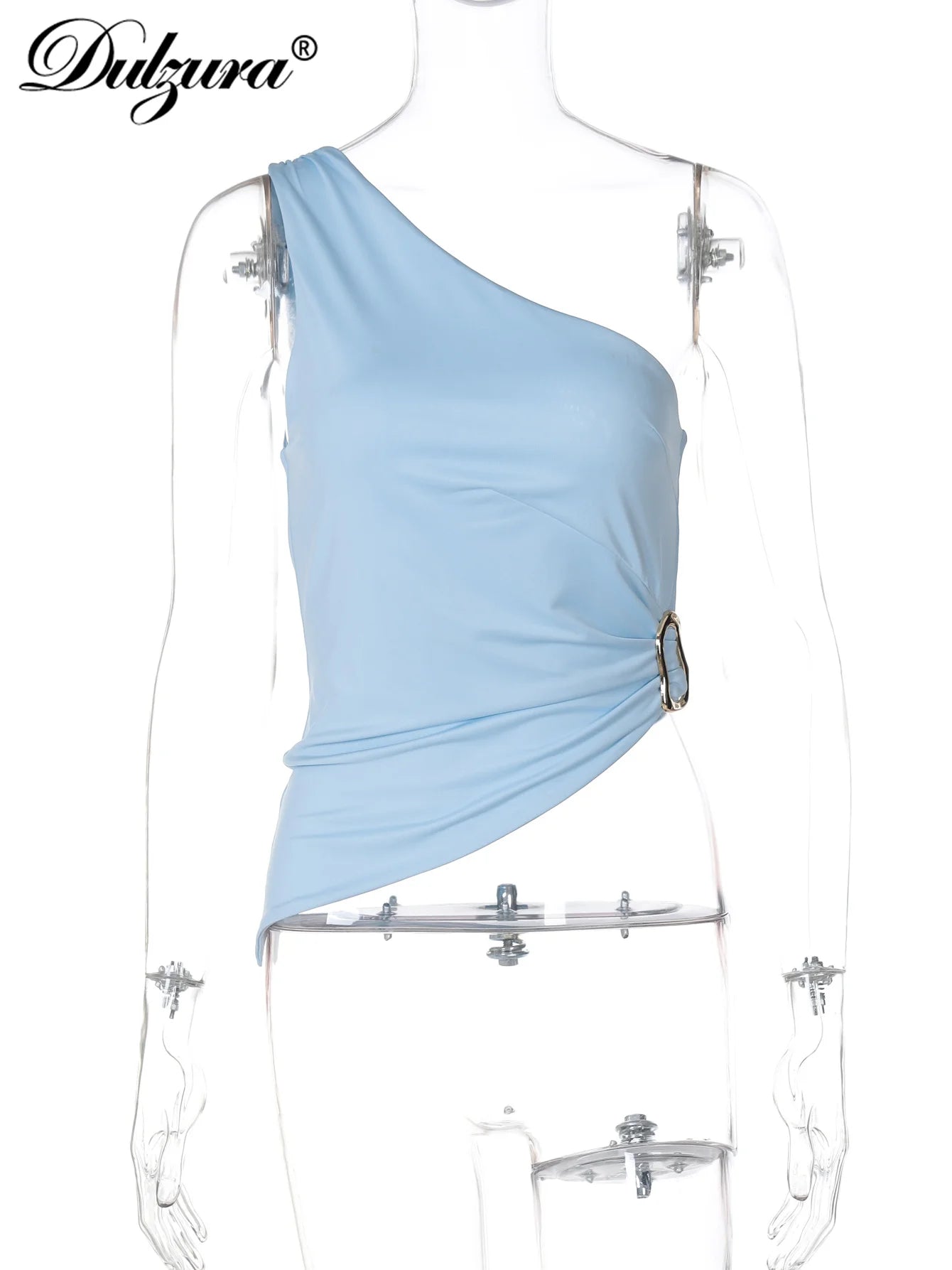 Backless One-Shoulder Sleeveless Bodycon Tank Top