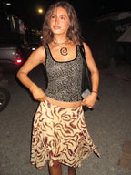Leopard Square-Neck Sleeveless Slim-Fit Tank Top