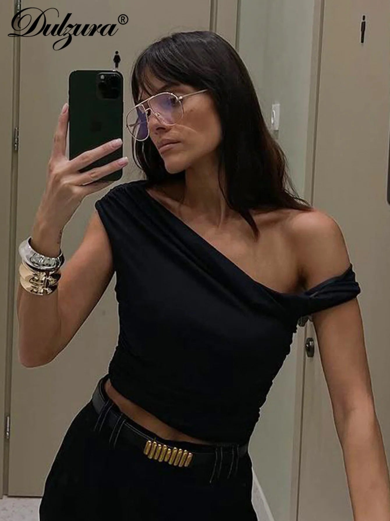 Ruched Sleeveless Bodycon Top