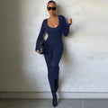 Gia Long-Sleeve Bodycon Jumpsuit