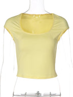 Ruffle Square-Neck Sleeveless Tank Top