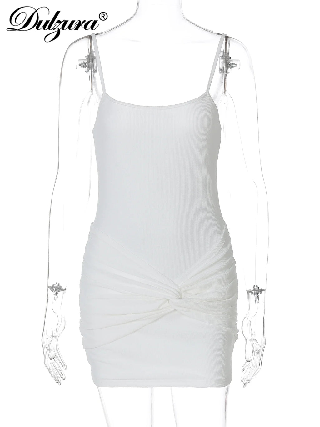 Ruched Backless Sleeveless Mini Dress