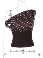 Polka-Dot Backless Tank Top