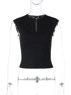 V-Neck Sleeveless Slim-Fit Tank Top