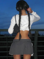 Long-Sleeve Cropped Top