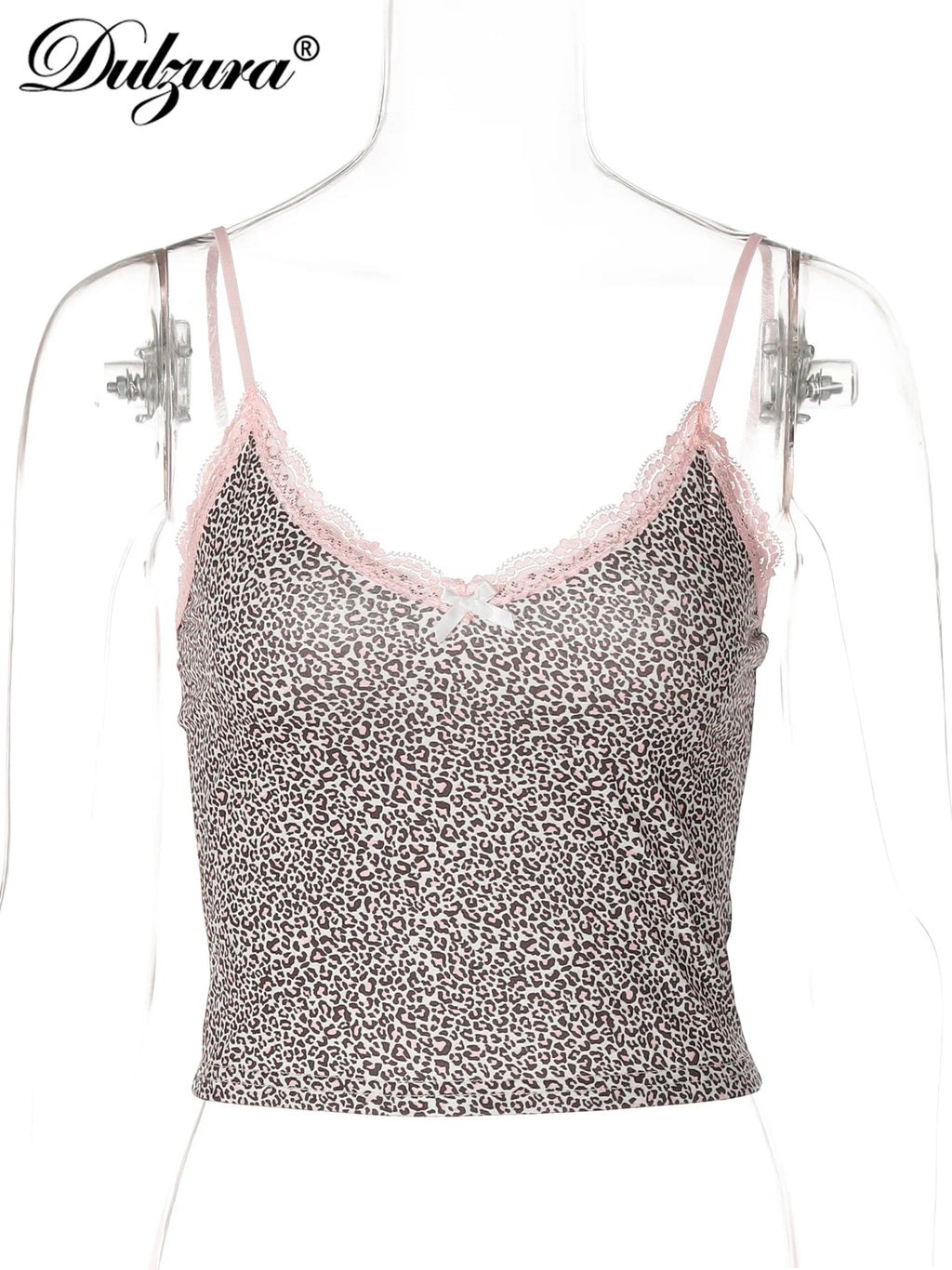 Leopard Lace Sleeveless Bodycon Camisole Top