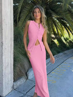 Sleeveless Two-Piece Set