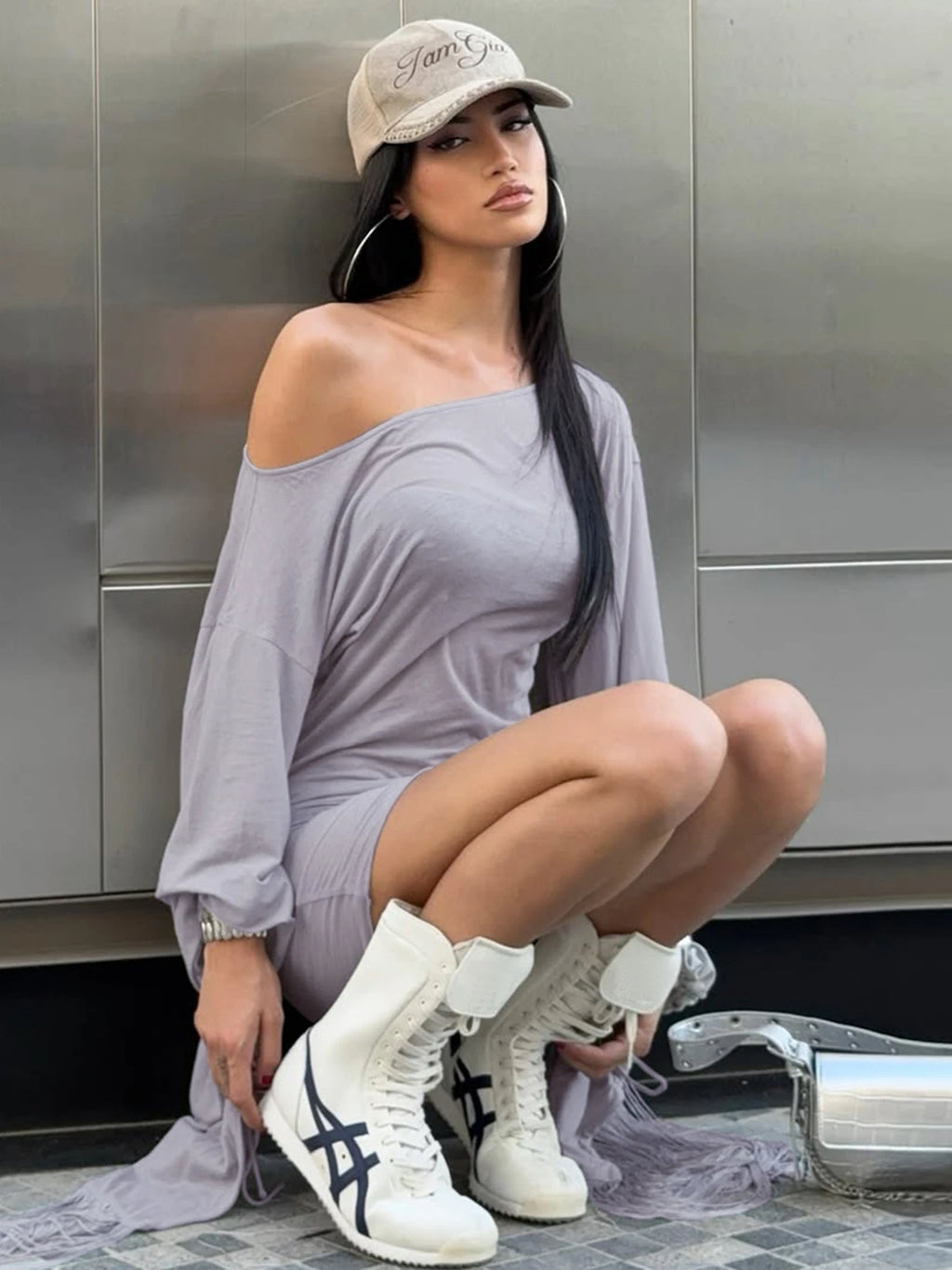 Slim-Fit Flared Mini Dress