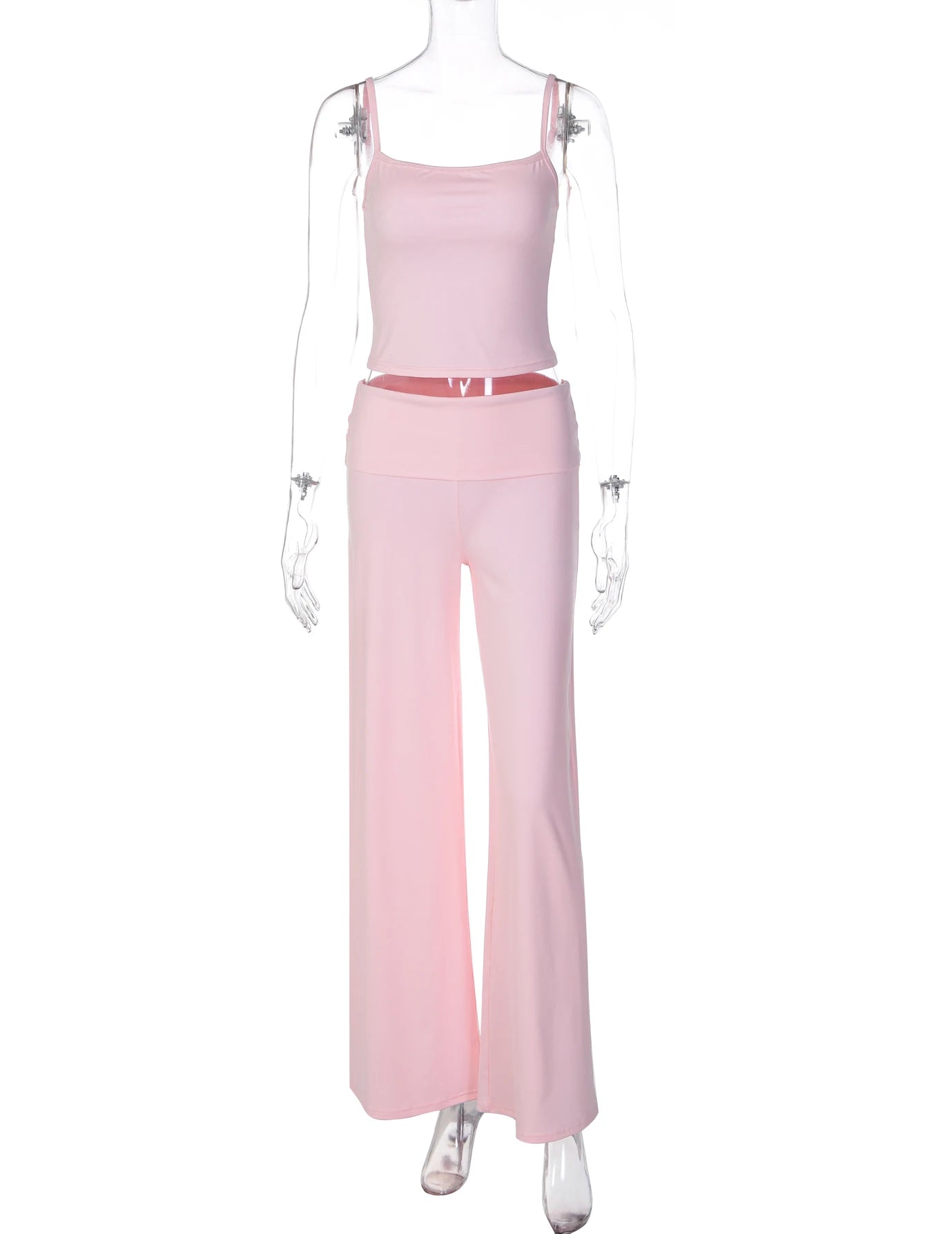 Backless Flared Cropped Two-Piece Pants Set