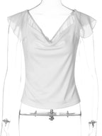 Chiffon Backless Tank Top