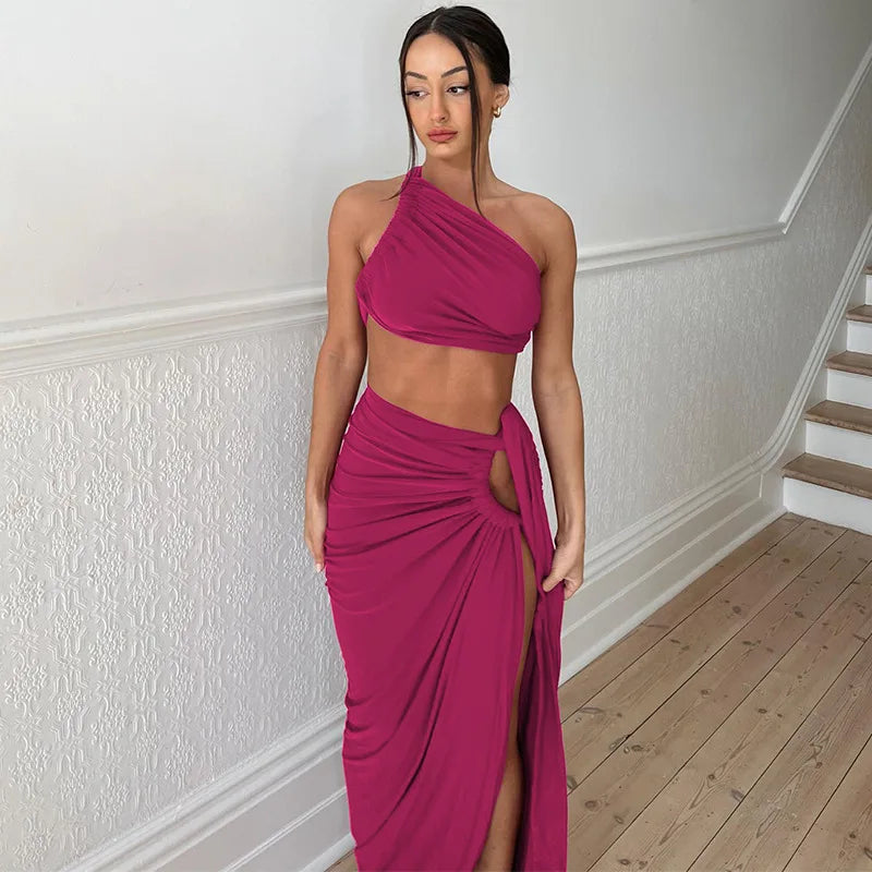 Aria Sleeveless Cropped Two-Piece Set
