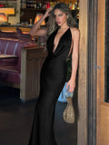 Lace-Up Backless Sleeveless Maxi Dress