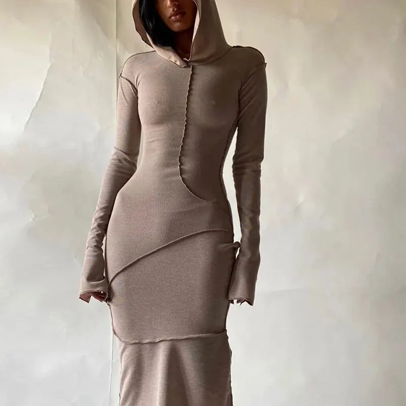 Jolie Long-Sleeve Bodycon Maxi Dress
