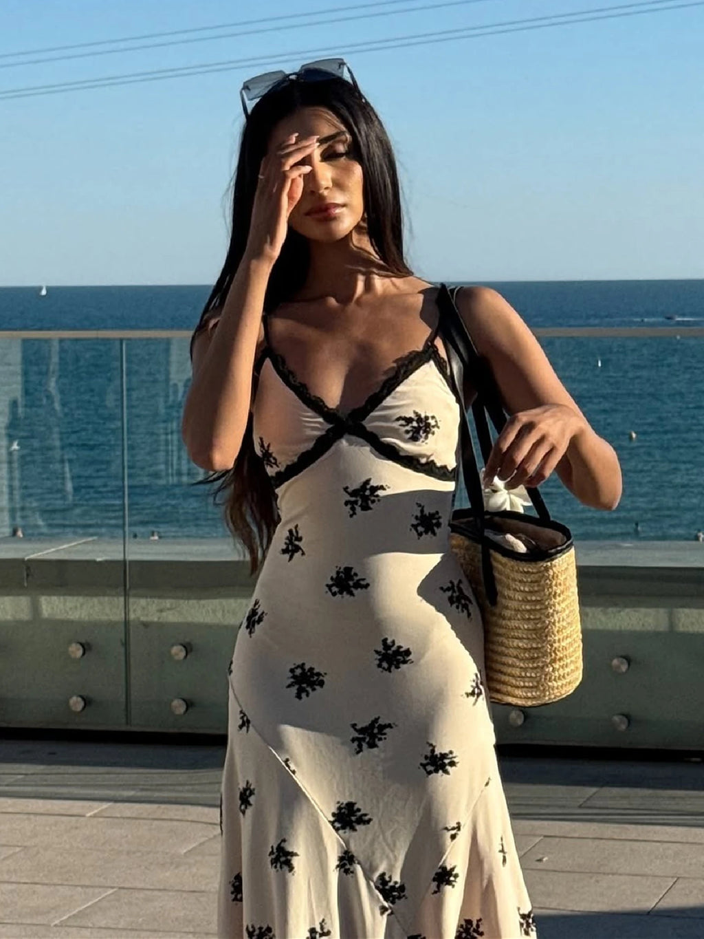 Lace Backless Sleeveless Maxi Dress