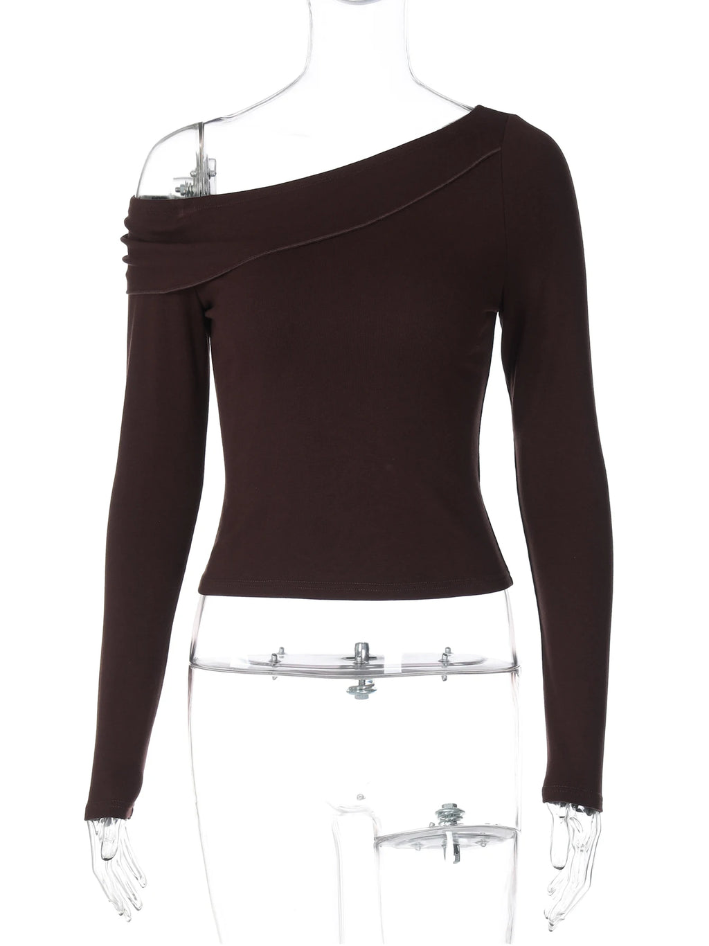 One-Shoulder Long-Sleeve T-Shirt