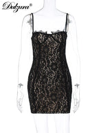 Nadia Lace Sleeveless Bodycon Mini Dress
