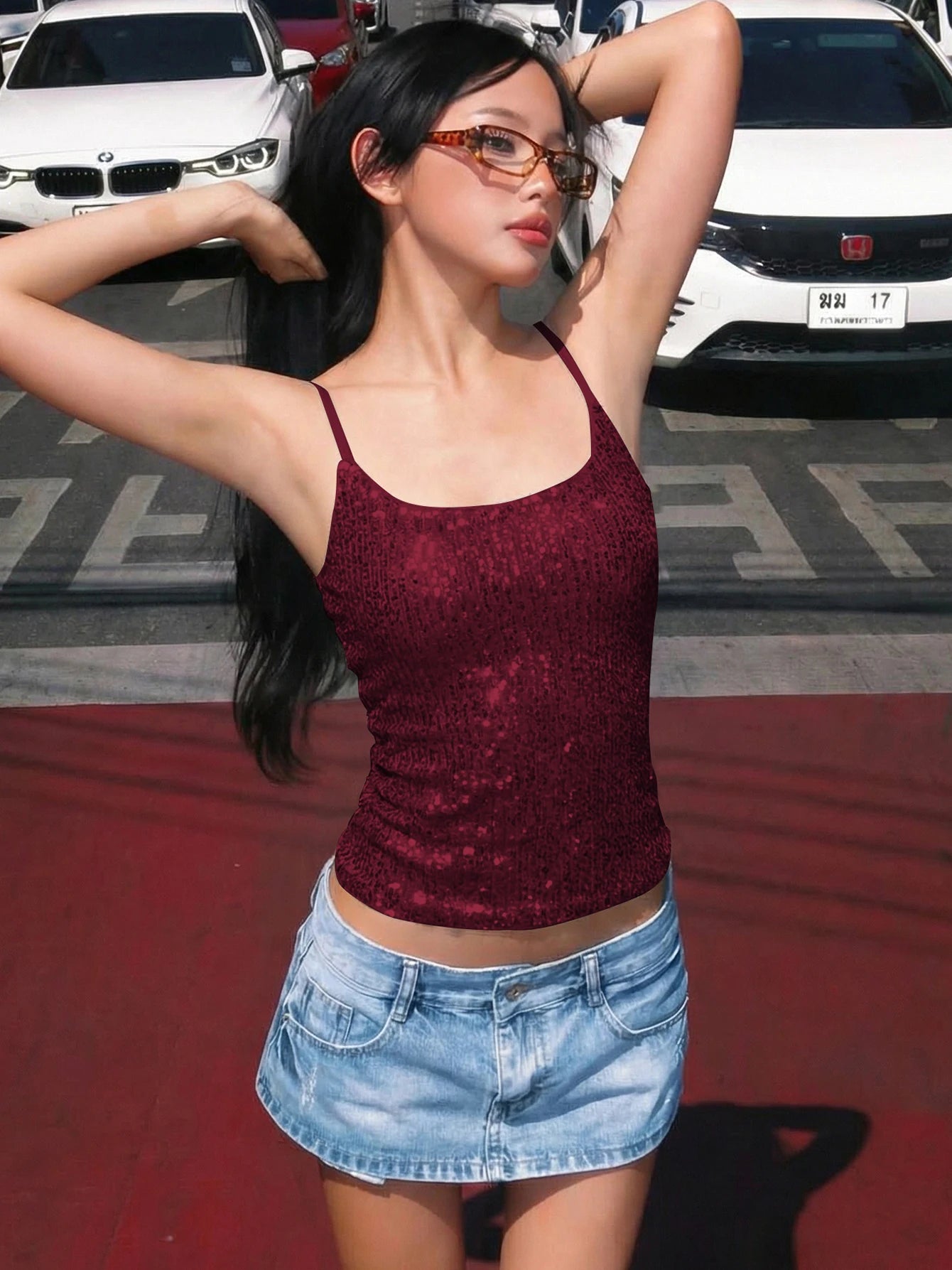 Backless Sleeveless Slim-Fit Camisole Top