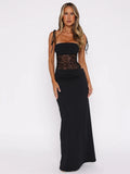 Lace-Up Backless Cutout Sleeveless Maxi Dress
