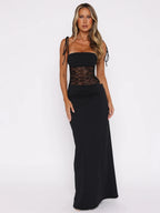 Lace-Up Backless Cutout Sleeveless Maxi Dress
