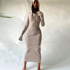 Jolie Long-Sleeve Bodycon Maxi Dress