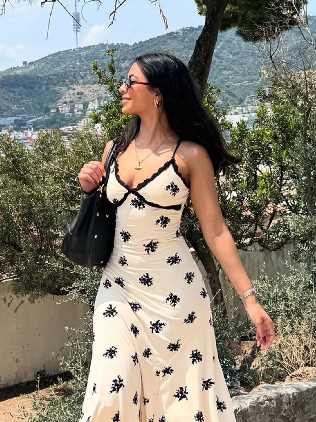 Lace Backless Sleeveless Maxi Dress