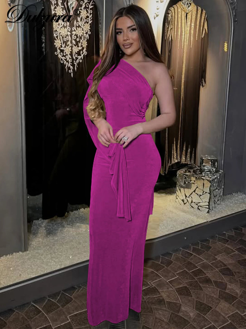 Paloma Ruched Backless Halter Sleeveless Maxi Dress