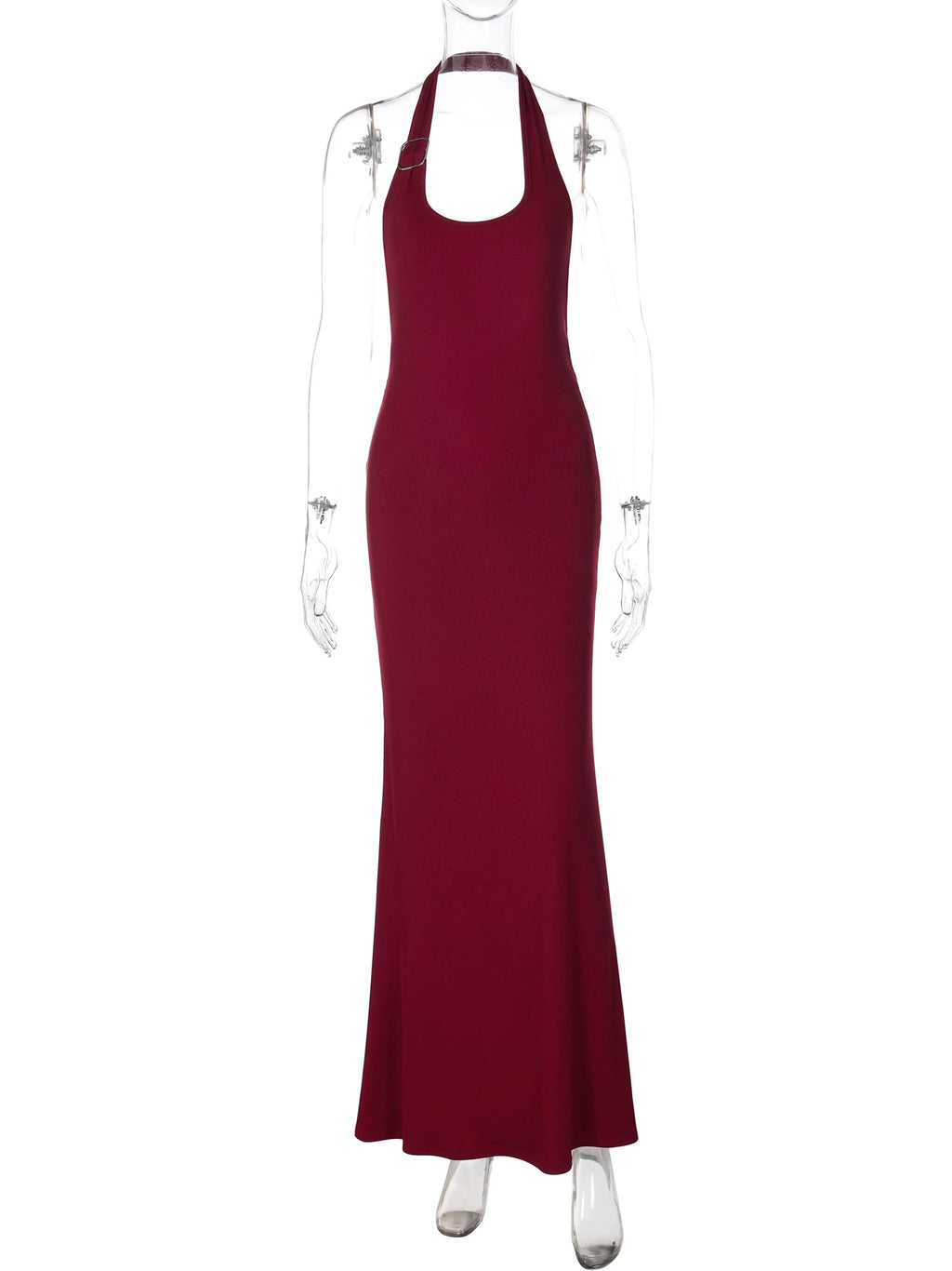 Backless Halter Sleeveless Maxi Dress