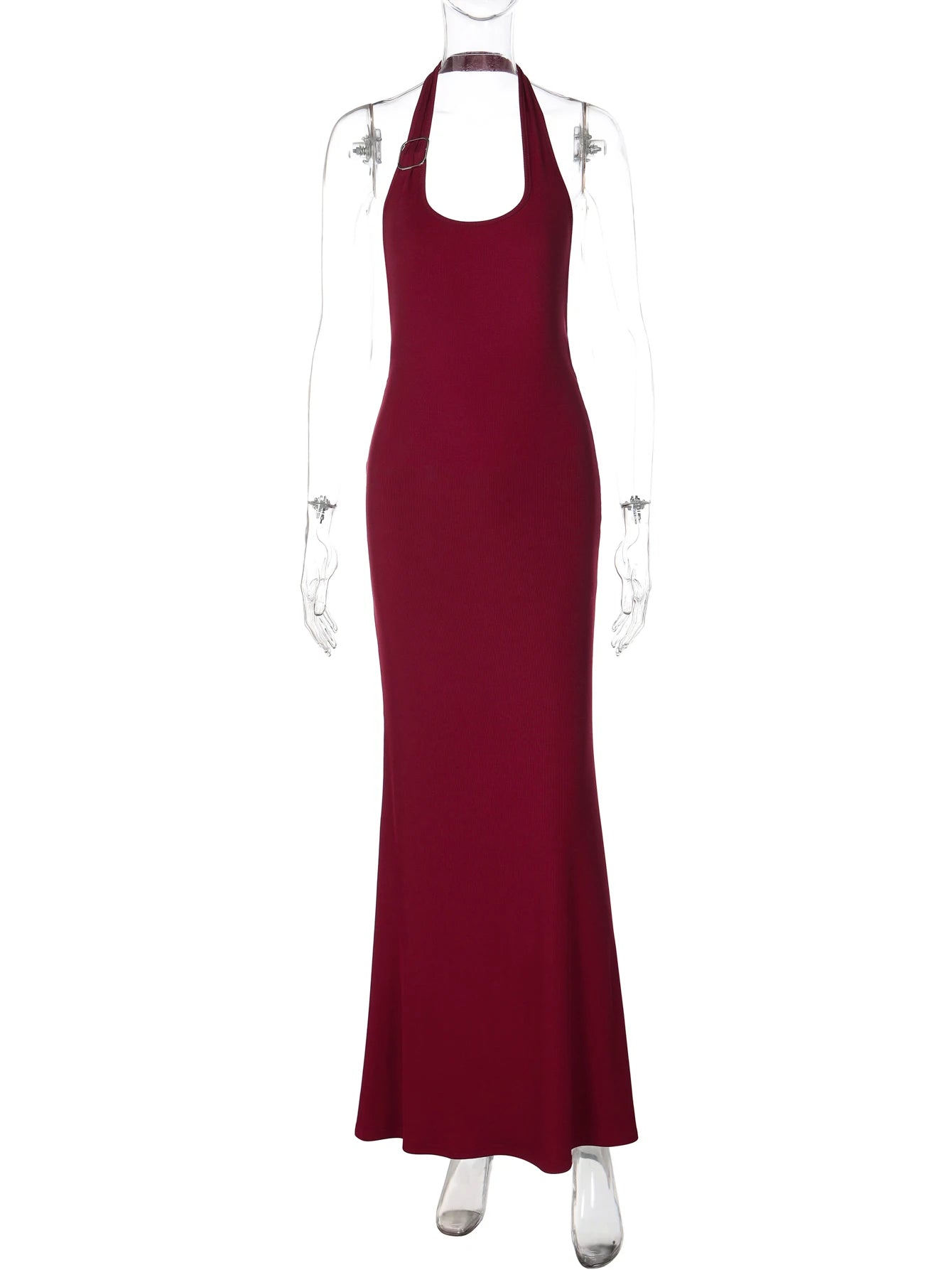 Backless Halter Sleeveless Maxi Dress