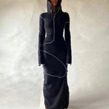 Jolie Long-Sleeve Bodycon Maxi Dress
