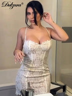 Nadia Lace Sleeveless Bodycon Mini Dress