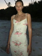 Floral Off-Shoulder Sleeveless Bodycon Maxi Dress