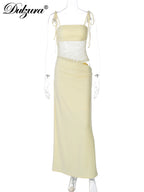 Lace-Up Backless Cutout Sleeveless Maxi Dress