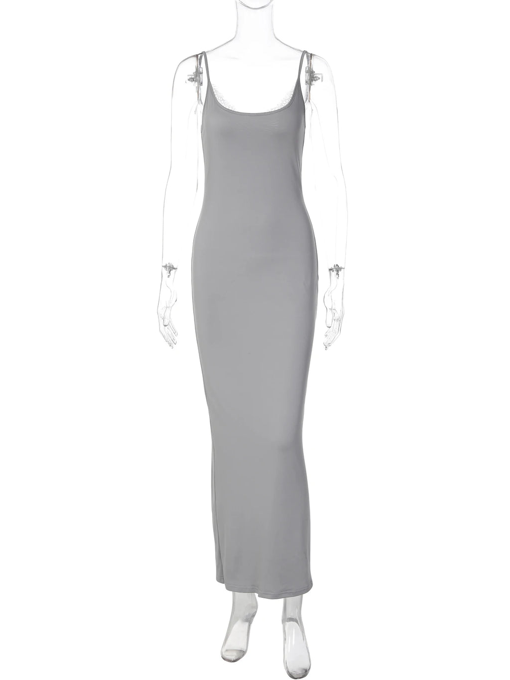 Ruffle Backless Side-Slit Sleeveless Maxi Dress