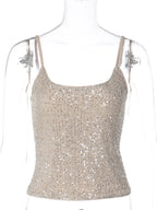 Backless Sleeveless Slim-Fit Camisole Top