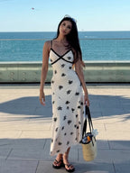 Lace Backless Sleeveless Maxi Dress