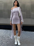 Slim-Fit Flared Mini Dress