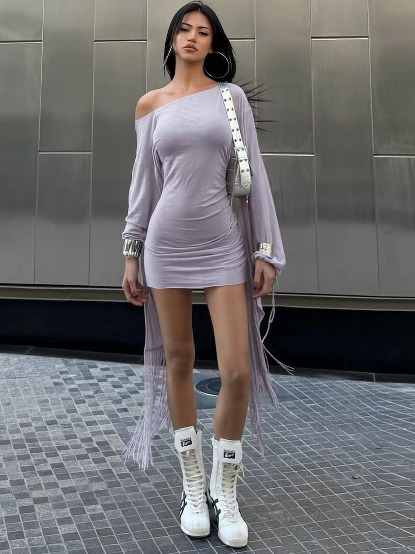 Slim-Fit Flared Mini Dress