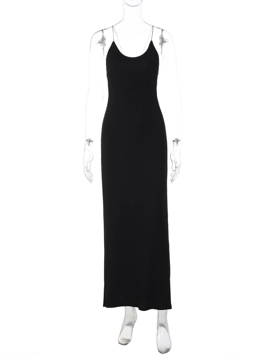 Lace-Up Backless Sleeveless Slim-Fit Maxi Dress