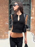 V-Neck Sleeveless Slim-Fit Tank Top