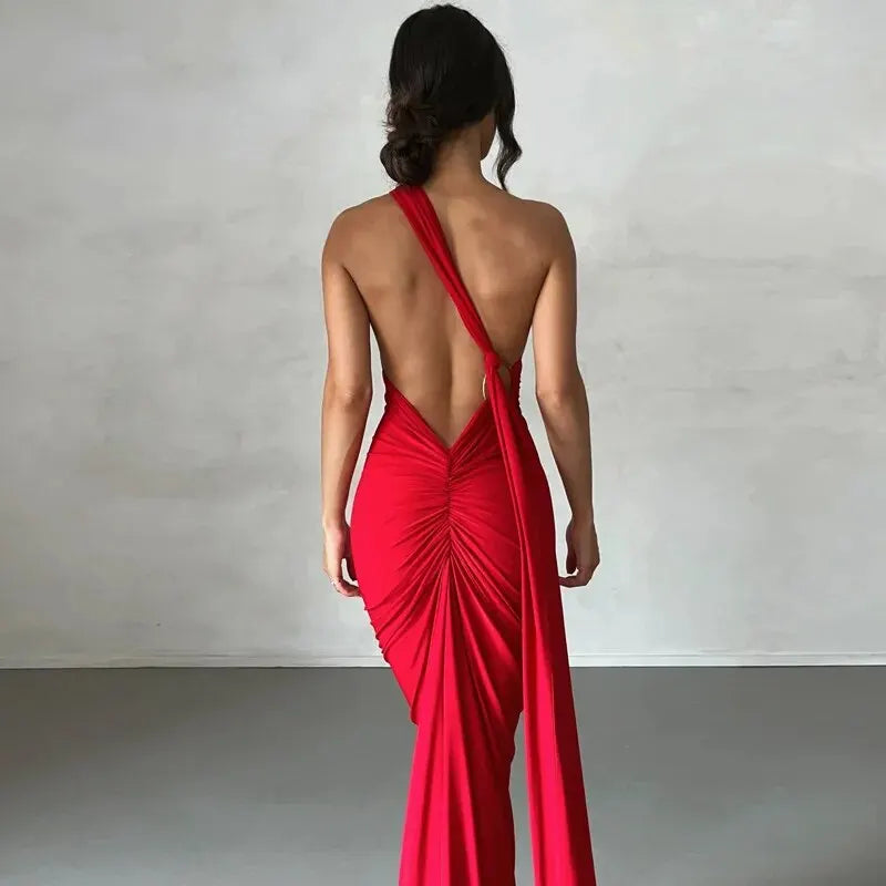 Backless Sleeveless Bodycon Maxi Dress